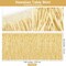 2 Packs Luau Grass Table Skirt Fringe Straw Grass Skirt 108 x 30 Inch Hibiscus Hawaiian Table Skirts Rectangle Tropical Luau Party Decorations for Hawaiian Luau Decorations